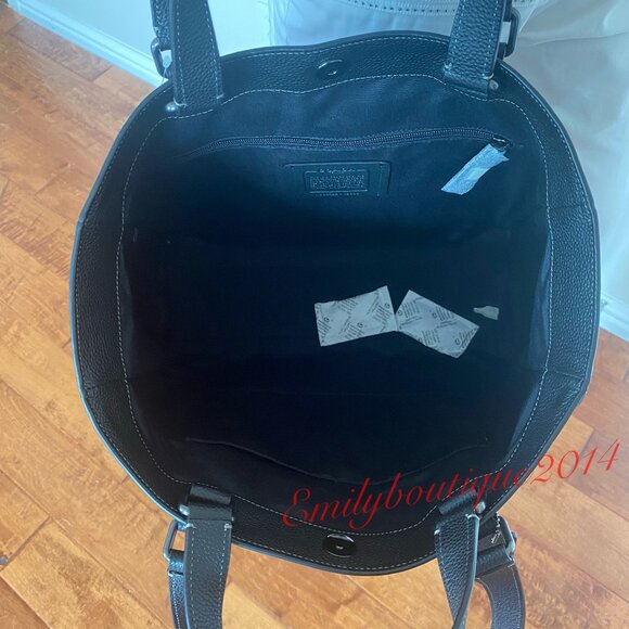 NWT Coach CB849 Hudson Double Handle Tote Signature Canvas Charcoal Black Bag - Picture 11 of 13